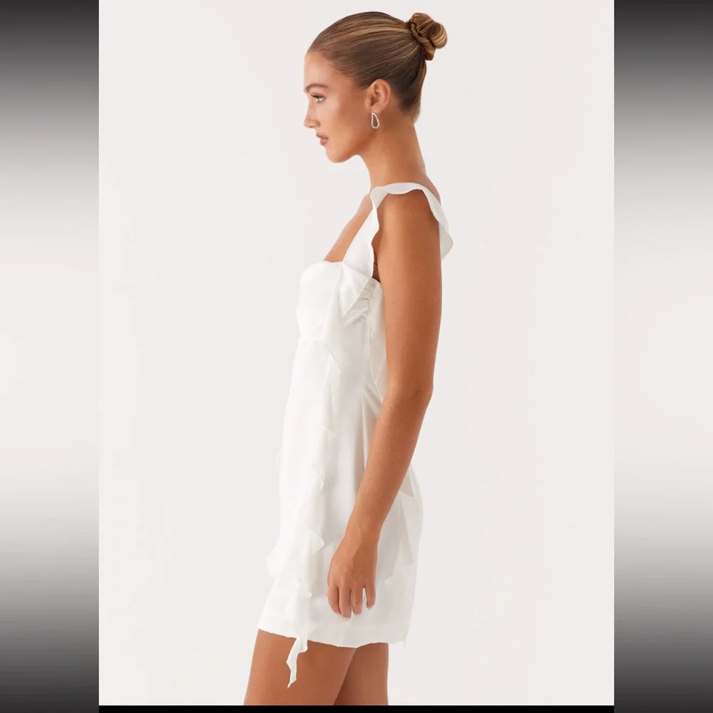 Peppermayo Elegant White Mini Dress - Picture 2 of 5